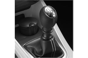 RCYF-Pommeau de levier de vitesse Pommeau De Levier De Vitesse En Cuir Guidon Pour Renault Pour Megane MK3 Pour Clio Pour Laguna 6 Vitesses Pommeau Changement