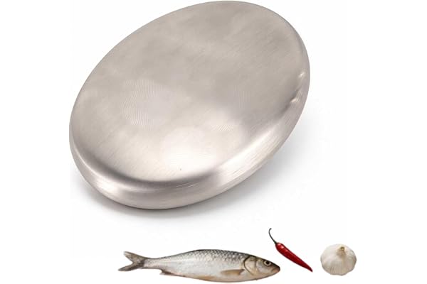 Rostfritt stål tvålstång luktborttagare, magisk fisk vitlök lök luktborttagare, tar bort fisk vitlök lukt från handen (1 st)