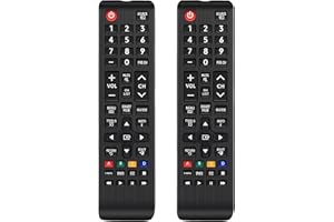 SUPERPOW Mando a Distancia de repuesto para Smart TV Nuevo Samsung BN59-01199F, AA59-00666A, AA59-00600A, AA59-00817A y BN59-01180A - Compatible con Todos los Controles Remoto de TV (2 Piezas)