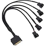 Câble adaptateur pour ventilateur de refroidissement, câble d'alimentation pour ventilateur de boîtier PC 15 broches SATA à 5