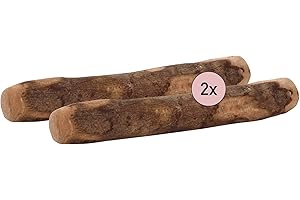Kauies Olivenholz Kaustab für Hund mit Olivenöl - 100% natürlich, vegan & kalorienfrei - langelebiges Hunde-Spielzeug aus schadstoffgeprüftem Holz, Made in Germany, Größe M bis 20 kg (2er Pack)