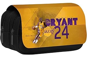 OCDSLYGB Estuche Kobe,Estuche Lápices e Gran Capacidad,Estuche con Estampado de Kobe,Un Estuche para lápices portátil de Gran Capacidad para Adolescentes