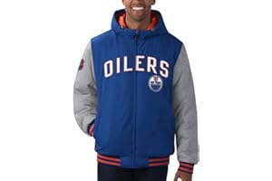G-III SPORTS G-III - NHL Edmonton Oilers Cold Front Polyfilled Padded Jacke Farbe Blau