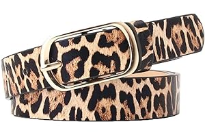 Bemvp Leopard Pu Cinturón De Cuero Damas Correas Ajustables De Cintura Estampada Para Mujeres Vestidos De Pantalones De
