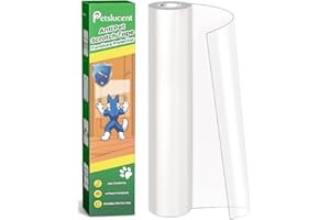 Petslucent Door Protector from Dog Scratching, Cat Anti Scratch Tape， Clear Training Self Adhesive Tape for Carpet, Sofa, Couch, Door (30cm x 3m)