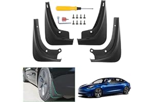‎GAFAT [4 Stück] GAFAT Tesla Model 3 2017-2022 2023 Schmutzfänger, Kotflügel, Spritzschutz Auto, Kunststoff Schlamm Fender, Front Hinterrad Spritzschutz Mit Schrauben, Tesla Model 3 Zubehör (Nicht für 2024+)