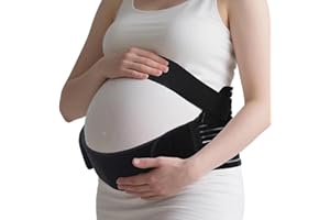 DOEOMK Ceinture Grossesse Femme Enceinte, Ceintures Abdominale Soutien Abdominal Et Dorsal, Pour Grossesse Post Partum Soulage Douleurs, Ceinture Lombaire Femme Enceinte Voiture (Noir, XL)