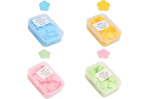 volumoon 4 Pezzi Sapone Portatile, Sapone di Carta Portatile, Sapone Mani Portatile, Fogli di Sapone Portatili, Sapone di Carta Monouso per Viaggi All'Aperto Campeggio Escursionismo Barbecue