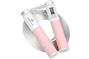 DEPORTE FANS. Cuerda para Saltar, Comba para Saltar, con Contador, Ajustable, Crossfit, Boxeo, Fitness, Cardio, Sin Enredos, Ergonómica, Pérdida de Peso para niños y Adultos