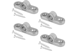 XTDMJ Lot de 4 œillets d'auvent pour camping-car et caravane, œillets muraux en métal avec protection contre la rouille, version verticale et horizontale (horizontal)