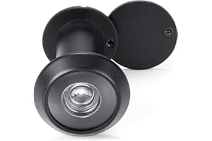 YOUTU® Mirilla para puerta de gran angular, mirilla, cuerpo de latón macizo y lente de cristal HD gran angular, ángulo de visión de 220 grados, orificio de perforación de 16 mm de diámetro, color