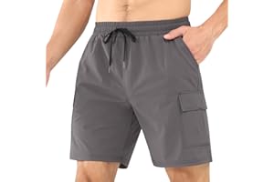 Superora Hombres Cargo Pantalones Cortos Transpirables de Secado Rápido y Elásticos de Corte Relajado Shorts para Deporte y Tiempo Libre,Utilitarios de Trabajo con Múltiples Bolsillos