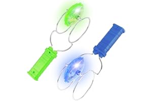 ABOHU 2 Pezzi Ruota Giroscopica Lampeggiante, Giocattolo Magnetico Luminoso per Bambini, Regali Magici di Twirler della Rotaia della Ruota del Giroscopio Portatile Lampeggiante per Ragazzi Ragazze