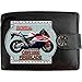 Price comparison product image HONDA Cbr1000rr FirebladeV1 image on KLASSEK Brand Men Wallet Purse Real Black Leather Motorbike Motorcycle accessory gift with Metal Box NOT OFFICIAL Honda Merchandise