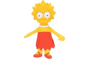 The Simpsons Lisa Plush 20cm by JAKKS Pacific, Officially Licensed, Soft Plush Lisa with Sculpted Head, Highly Detailed and Expressive Design, Collect the Entire Simpsons Family