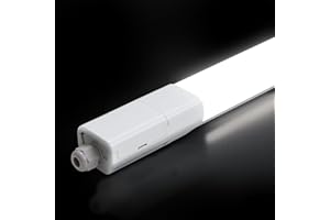 SMARTDEMO [Premium 120 lm/w]Feuchtraumleuchte LED 150CM 60W 7000LM für Keller Garage Warenhaus, Flimmerfrei IP65 Wasserdichte LED Lampe, Als Wannenleuchte, Werkstattleuchte, Bürodeckenleuchte Neutralweiß 4000K