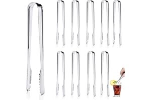 HELOVGE 10 pcs Ensemble de pinces à sucre en acier inoxydable,Pince a glacon, Pince Bonbon,Inoxydable Pince, pour Glace, Sucre,Bar, Buffet,Grill Bar Cuisine