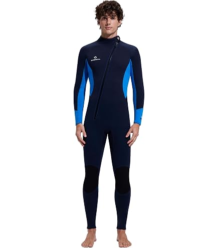 Combinaison Néoprène 3/2 Mm Homme/femme – Fermeture éclair Avant, Ultra Extensible, Manches Longues – Pour Plongée, Surf, Kayak