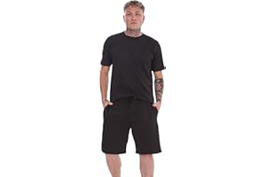 BRAND KRUZE Mens Crew Neck Short Sleeve Plain T-Shirt and Casual Regular Fit Shorts Set