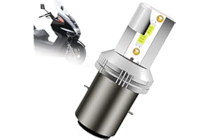 Erato Bombilla LED para faro delantero de motocicleta Ba20d S2, 22 W, 12 V/24 V CC, 6500 K, blanca, superbrillante, sin ventilador, haz alto/bajo, doble haz, paquete de 1