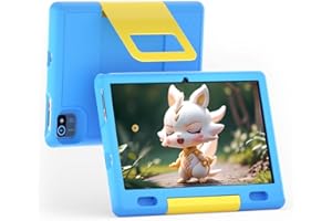 Yicty Tablet Bambini da 10,1 Pollici Android 13 Tablet per Bambini 1280x800 HD Tattile Quad Core da 6GB RAM 64GB ROM 5MP+8MP Doppia fotocamera 5000mAh (Blu)