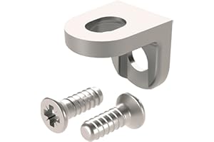 100 pezzi Italiana Ferramenta reggimensola per foro da 5 mm per collegamenti a prova di tensione di pannelli di mobili Reggimensola look acciaio inox per scaffali di SOTECH