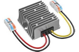 BGOODVISION 12V a 24V Step up Converter, Convertidor Transformador 15A 360W Convertidor 12v a 24v Y Bloque de Terminal Rápido, DC DC Converter para Carrito Golf (Acepta entradas DC9-20V)