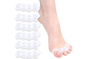 ROSERROSE Separatore Dita Piede-6Pezzi, 3 Coppie-Distanziatori Dita Piedi-Toe Spacer-Tutore Dita Piedi-Separa Dita Piedi-Separatori Dita Piedi-Toe Separator-Distanfix X Alluce Valgo-Raddrizza Dita Piedi