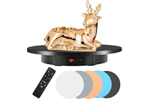 AOMDOM Drehteller elektrisch, 100 kg 42 cm automatische Drehplattform 360 Grad professioneller Drehscheibe elektrisch mit Fernbedienung 5 Hintergrund für Display, Fotografie