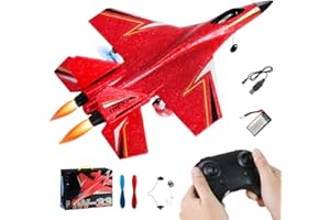 TGKYK Samolot RC 2.4 GHz Zdalnie Sterowany z Pilotem, Światłem LED - Styropianowy Model RC
