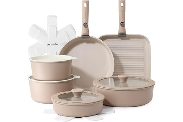 SENSARTE Set di Pentole 17 Pezzi