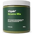 Vilgain Greens Mix | Superfood 13 Active Ingredients, Toxin Detox, Immunity Support & Digestive Support | Energy and Detoxification | Matcha, Co Q10 | Rich in Electrolytes, Adaptogens | 300 g