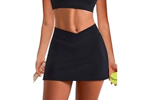 Coloquin Women Tennis Skort High Waisted Golf Skort Pickleball Mini Bodycon Skirt Tennis Skirt with Shorts