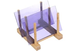 PATIKIL 4 x 6 Inch Transparent Stained Glass Sheets, 2 Sheets Art Mosaic Glass Variety Pack Tiles for Crafts Art Projects Supplies, Purple