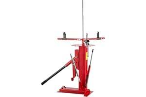 Wiltec Démonte-pneu universel manuel Détalonneur Rouge et Noir Acier Auto Moto Quad Pneus 4" jusqu'á 21" (101,6-533,4 mm) Axes Ø 12-25 mm Montage Démontage Outil Décolle-pneus Garage atelier Auto Moto