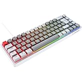 Rampage YORU MINI Gri/Beyaz Type-C Bağlantılı OUTEMU Red Swich Q Mekanik Gaming Oyuncu Klavye