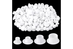 Molain 120 tapas de tornillo, 4 tamaños, tapones de plástico para agujeros de tornillo, cubiertas decorativas para uñas y particiones en armarios, soportes