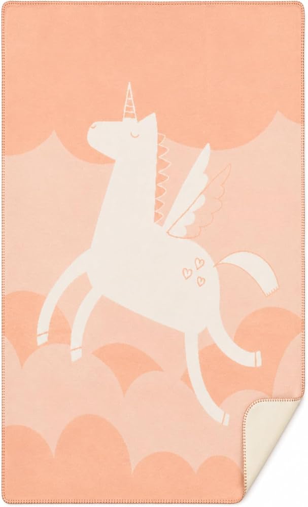 Pamuklu Unicorn Desenli Yumuşak Bebek Battaniyesi