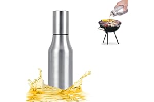Bouteille D'huile En Acier Inoxydable, Otufan 1000 Ml, 500 Ml En Acier Inoxydable, Bouteille De Sauce Soja, Huile, Vinaigre, Anti-poussière Et étanche, Convient Pour la Cui(500ml)