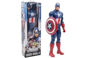 Hilloly Figurine Captain America, Marvel Avengers -Figurine Captain America Titan Hero, Figurine de Collection Captain America - 30 cm, pour Enfants à partir de 4 Ans