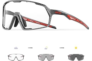 KAPVOE Fotocromatici Occhiali Ciclismo Uomo Occhiali MTB Donna TR90 Occhiali Bici da Corsa Trasparenti Occhiali da Sole Sportivi Anti-UV400 Occhiali da Ciclista Running Bicicletta Mountain Bike