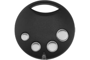 The Lord of the Tools Pilot zdalnego sterowania kompatybilny z Nice Smilo SM4 4 przyciski, 433,92 MHz, pilot zdalnego sterowania, otwieracz do bram 4,75 x 4,75 cm, czarny