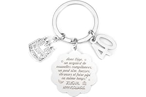 BOMEON Cadeau Anniversaire 18 ans 40 ans 50 ans 60 ans Porte Clef Cadeau Cadeau Invité Anniversaire Adulte Cadeau 40 ans Femme cadeau anniversaire femme cadeau anniversaire homme