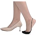 Flammi Women's Ultra Low Cut Liner Socks with Sling Back No Show Padded Half Socks
