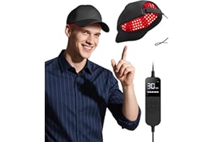 NEEMOSI Casque laser à lumière rouge pour la perte de cheveux–Casque laser LLLT avec 660, 850 et 940 nm+impulsion infrarouge–Casque de croissance capillaire pour hommes et femmes,soulagement de la douleur