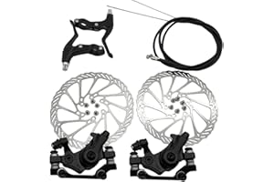 WERTAZ Kit de frein à disque mécanique avant Kit d'étrier arrière arrière, rotor de frein Leviers de frein Kit de câbles Rotors de 160 mm pour les pièces de vélo d'équitation de vélo de route de montagne