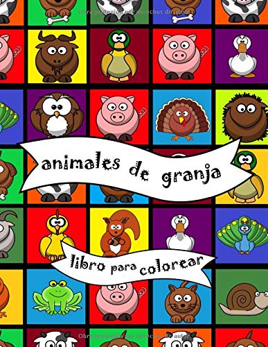 animales de granja: Libro para colorear infantil, libro de actividades para bebés para niños pequeños de 1 a 4 años, niños o niñas, aprendizaje de ... relajación, diversión, Navidad, cumpleaños