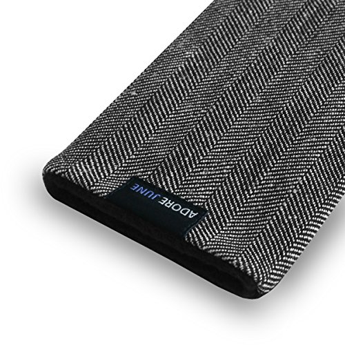 Funda Galaxy S7 edge  Adore June Case  Serie Business  se ajusta perfectamente para Samsung Galaxy S7 edge  Elegante cover de tela hecho a mano con efecto limpiador de pantalla 