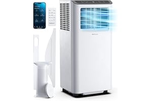 Pro Breeze 4-in-1 Portable Air Conditioner 9000 BTU – Smart Home WiFi Compatible - 24 Hour Timer & Window Venting Kit Included. Powerful Air Conditioning Unit with Class A Energy Efficiency Rating