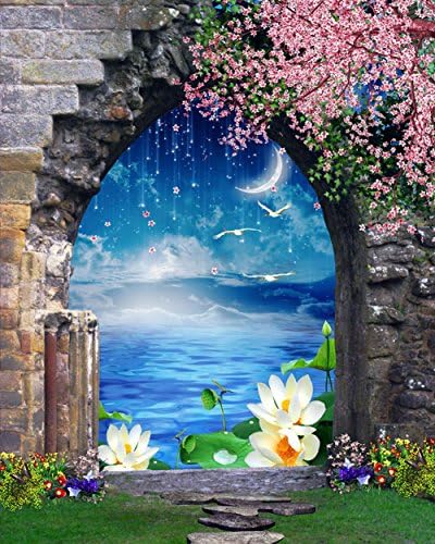 Zhuixing Diamond Painting Landscape By Number Kits Full Covered Drill Embroidery Rhinestone Cross Stitch Craft DIY 5D Mosaic Moonlight Lotus Picture Wall,Squarediamond,70*86Cm